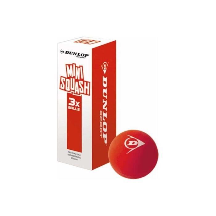                                TUBE DE 3 BALLES DE SQUASH FUN - DUNLOP                              